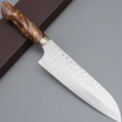 Yoshimi Kato SG2 Tsuchime Premium Santoku 17 cm