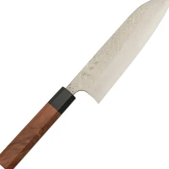 Yoshimi Kato VG10 Tsuchime Damast Rosewood Santoku 17 cm