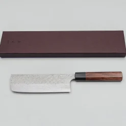 Yoshimi Kato VG10 Tsuchime Damast Rosewood Nakiri 16.5 cm