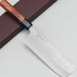 Yoshimi Kato VG10 Tsuchime Damast Rosewood Nakiri 16.5 cm