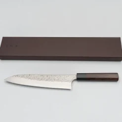 Yoshimi Kato VG10 Tsuchime Damast Rosewood Gyuto 21 cm