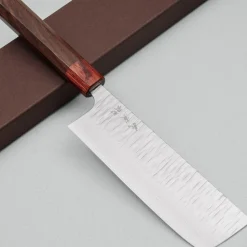 Yoshimi Kato VGXEOS Kasuri Tsuchime Damast Rosewood Nakiri