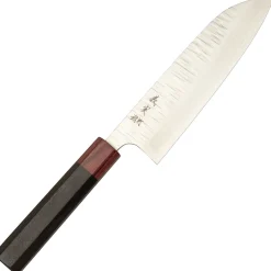 Yoshimi Kato VGXEOS Kasuri Tsuchime Damast Rosewood Santoku