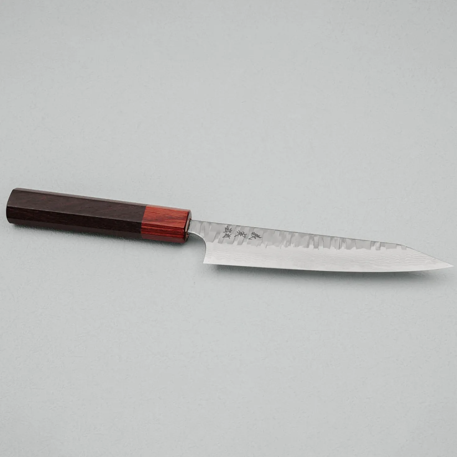 Yoshimi Kato VGXEOS Kasuri Tsuchime Damast Rosewood K-tip Petty 15 cm