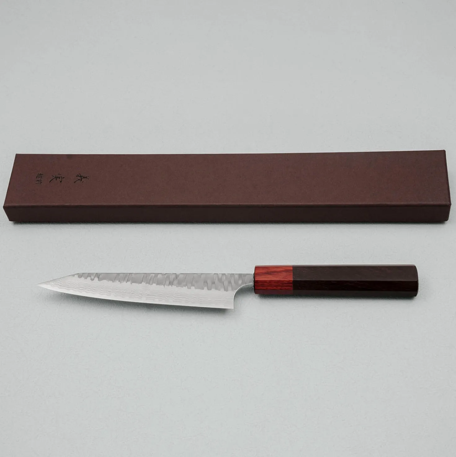 Yoshimi Kato VGXEOS Kasuri Tsuchime Damast Rosewood K-tip Petty 15 cm