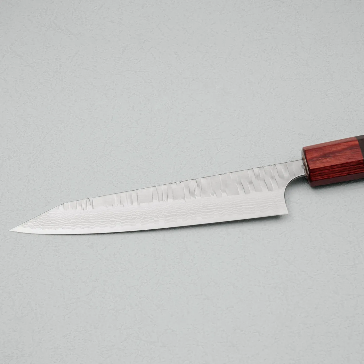 Yoshimi Kato VGXEOS Kasuri Tsuchime Damast Rosewood K-tip Petty 15 cm