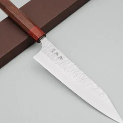 Yoshimi Kato VGXEOS Kasuri Tsuchime Damast Rosewood Kiritsuke 21 cm